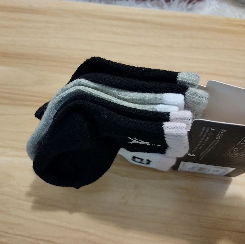 Nike Air Jordan 6 Pack Lightweight Ankle Multi-Pack Socks Girl 6-12 Months NWT